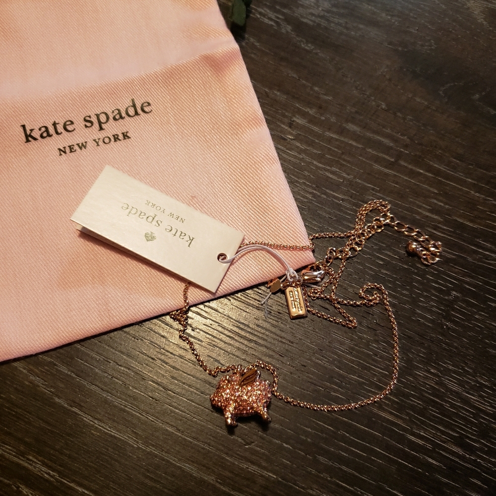 kate Spade Pave Pig 🐖 mini Pendant